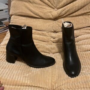 Ecco Black Ankle Boots